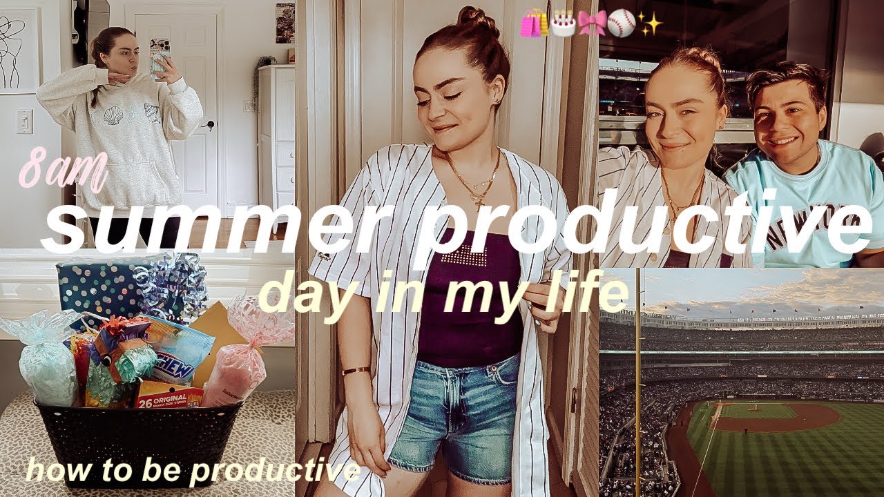 8AM PRODUCTIVE SUMMER DAY IN MY LIFE 🌺🛍️ planning, going to gym, shopping & preparing for bfs bday