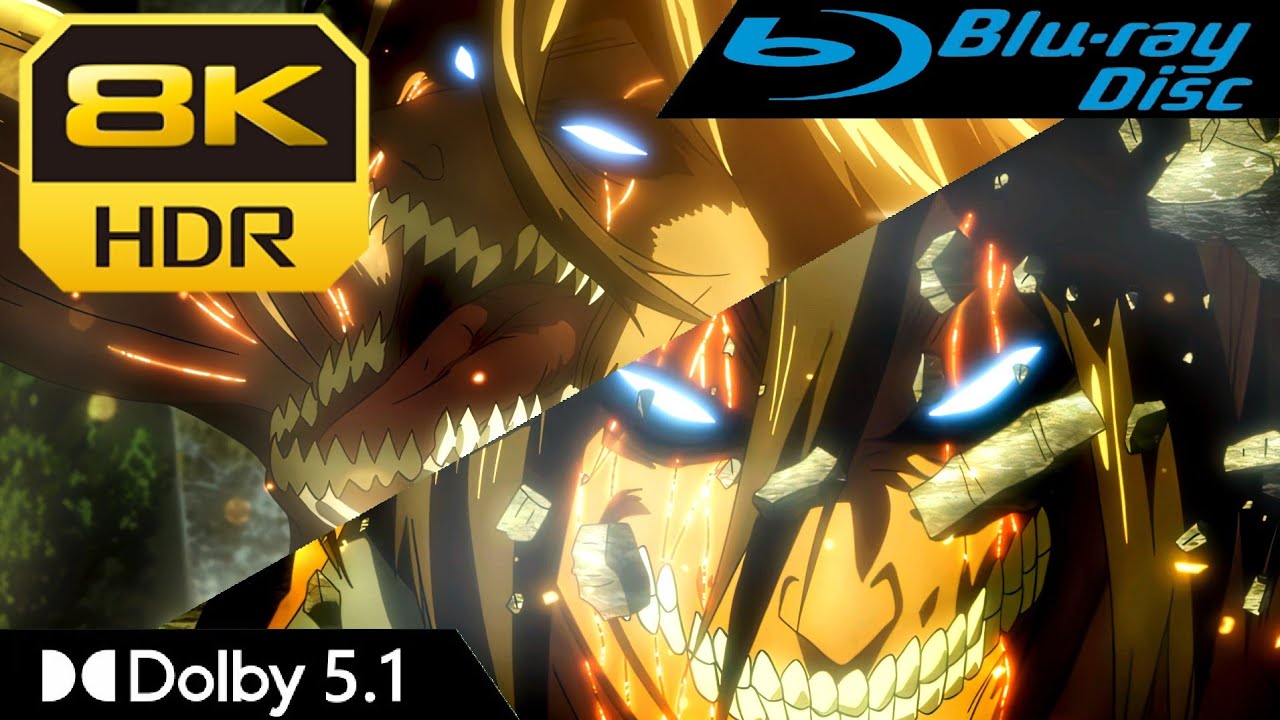 [8K HDR] Berserk Eren's Titan - Attack on Titan | Blu-Ray • Dolby 5.1