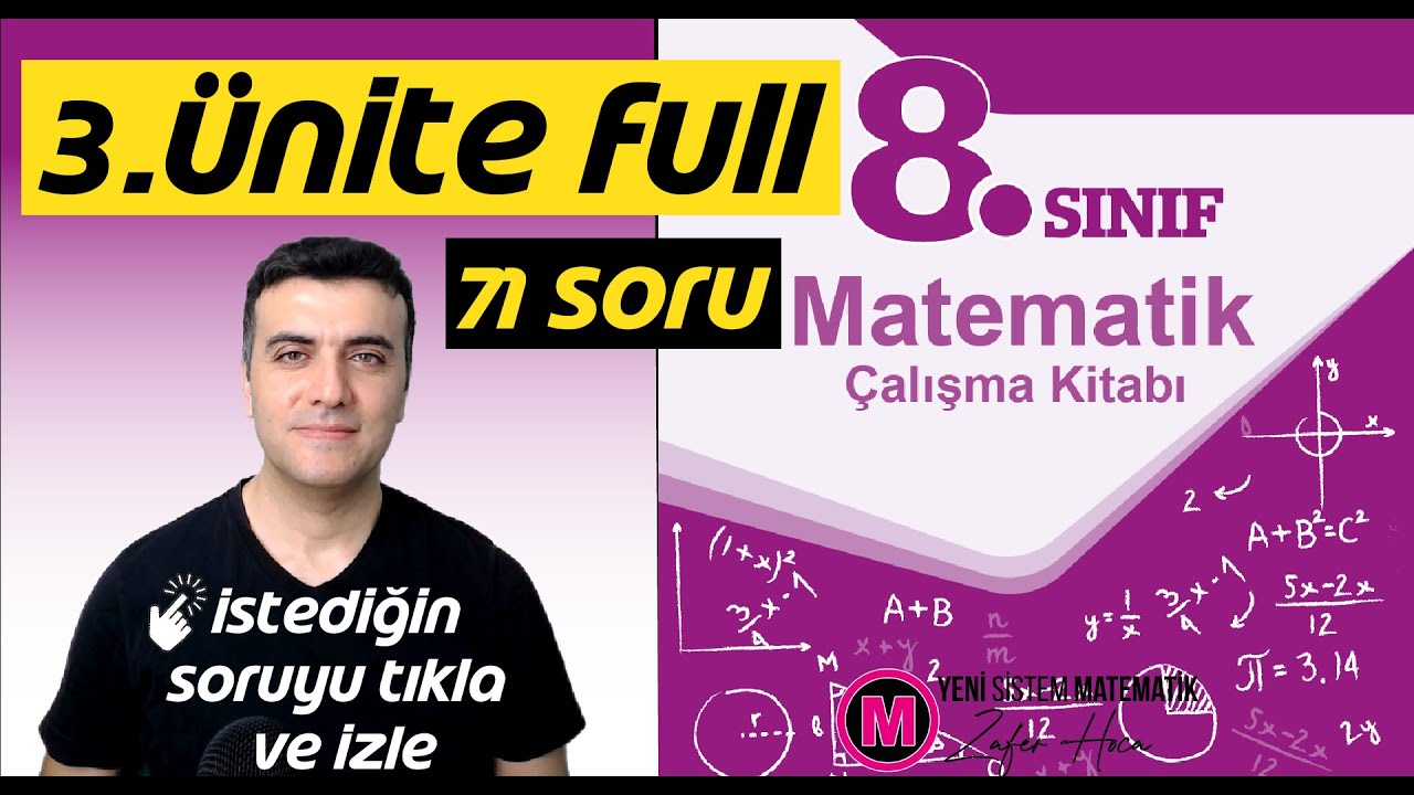 8.sınıf Çalışma Kitabı Matematik 3.Ünite Full Çözümleri LGS