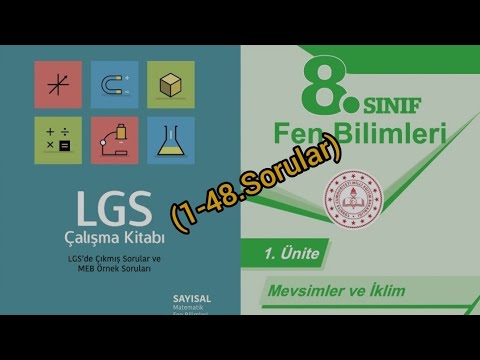 8.Sınıf Meb LGS Çalışma Kitabı Sayısal Fen Bilimleri 1.Ünite Mevsimler ve İklim Ayrıntılı Çözümleri