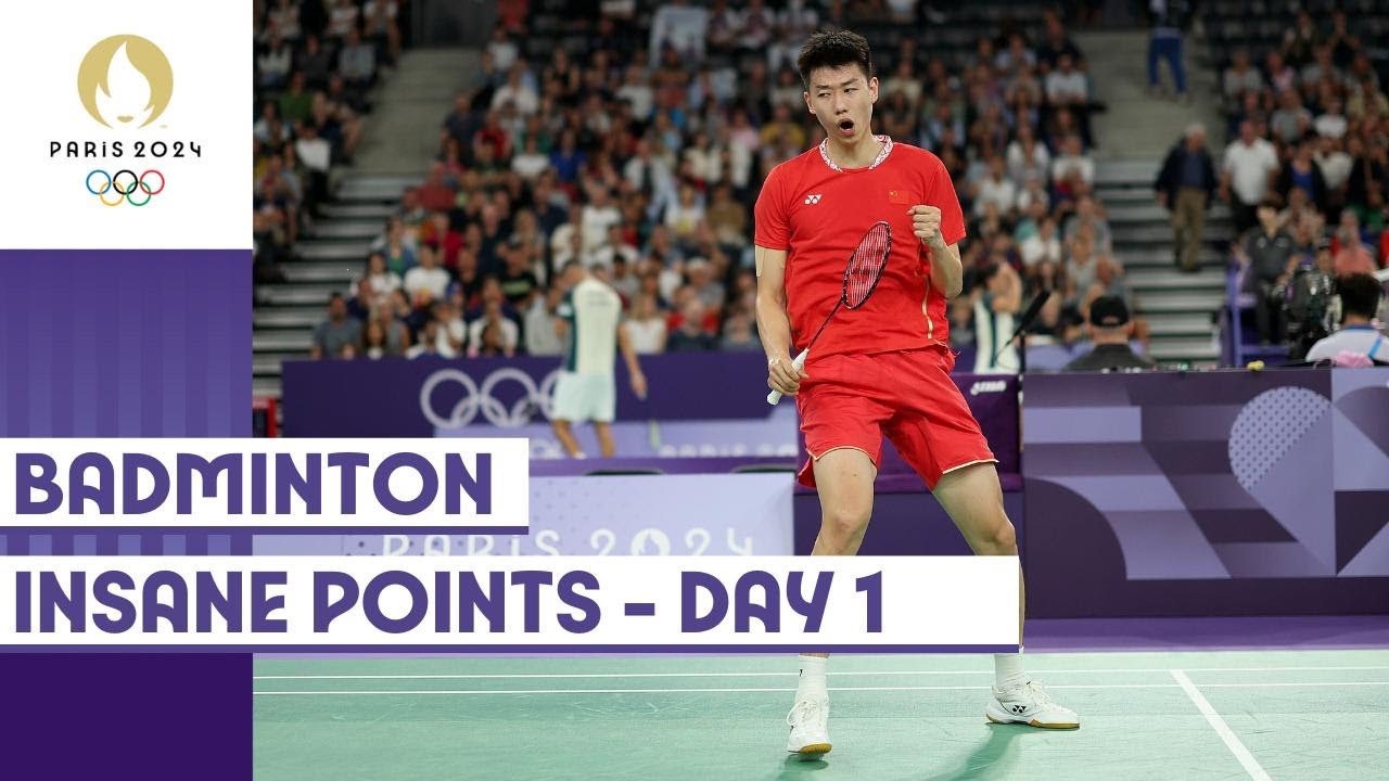 9 minutes of INSANE badminton points from #Paris2024 🏸🔥