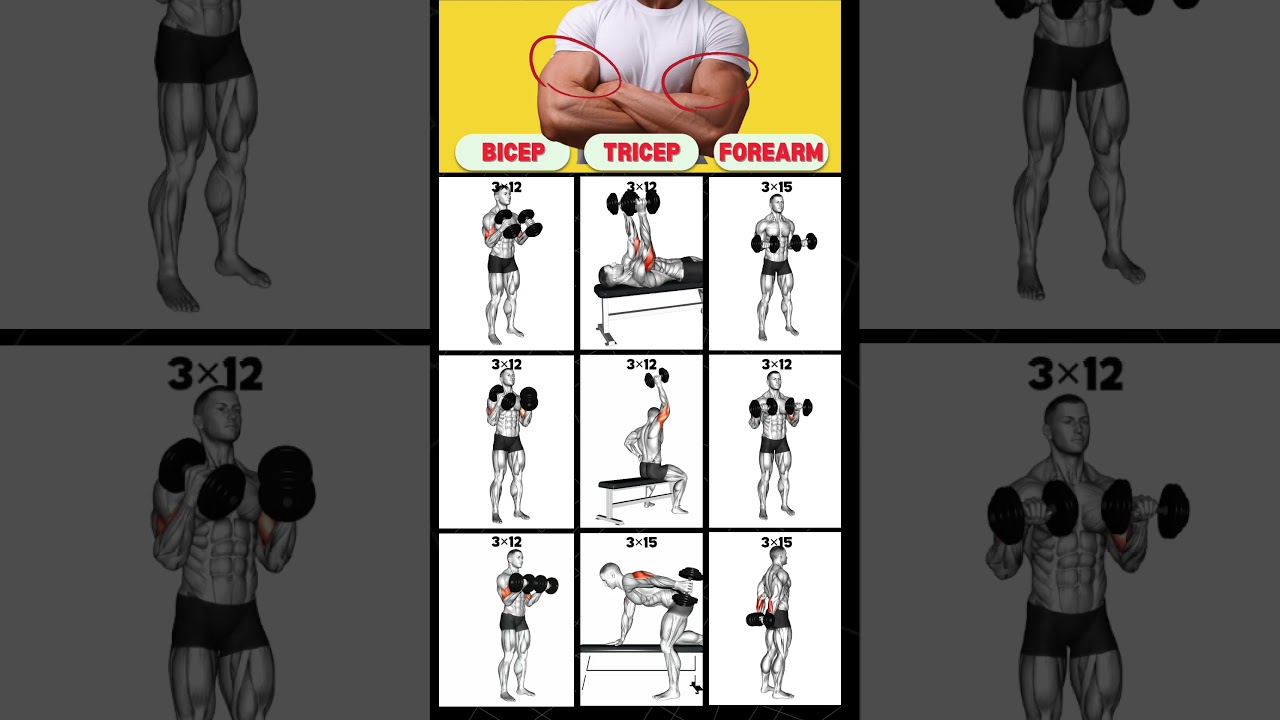 9 Powerfull Dumbbell Arm Workout to Transform Upper Body| #workout #armworkout