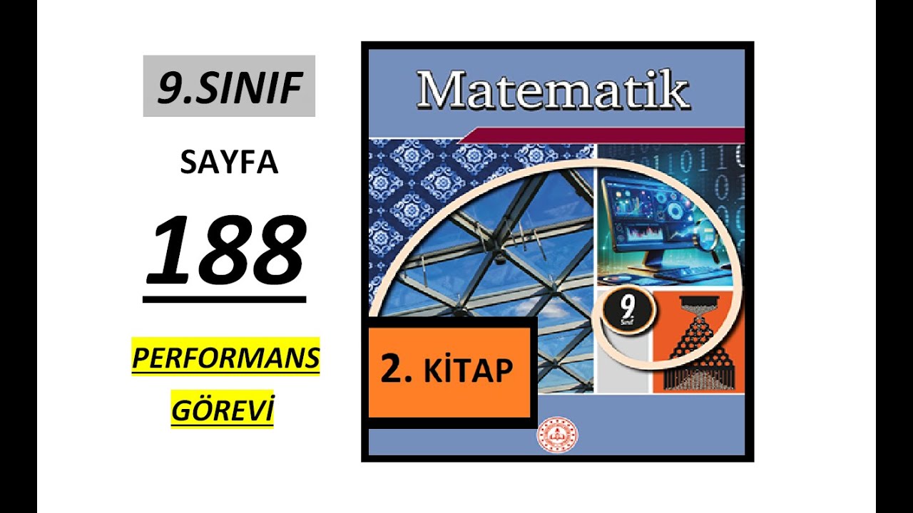 9. SINIF MATEMATİK 2024-2025 | 188. SAYFA | PERFORMANS GÖREVİ | MEB YENİ MÜFREDAT | 2. KİTAP |