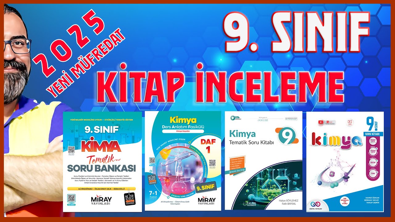 9. Sınıf Yeni Müfredat Kimya Kitabı İnceleme - Miray SB, Miray DAF, Palme - Kimyanın Jokeri, Orbital