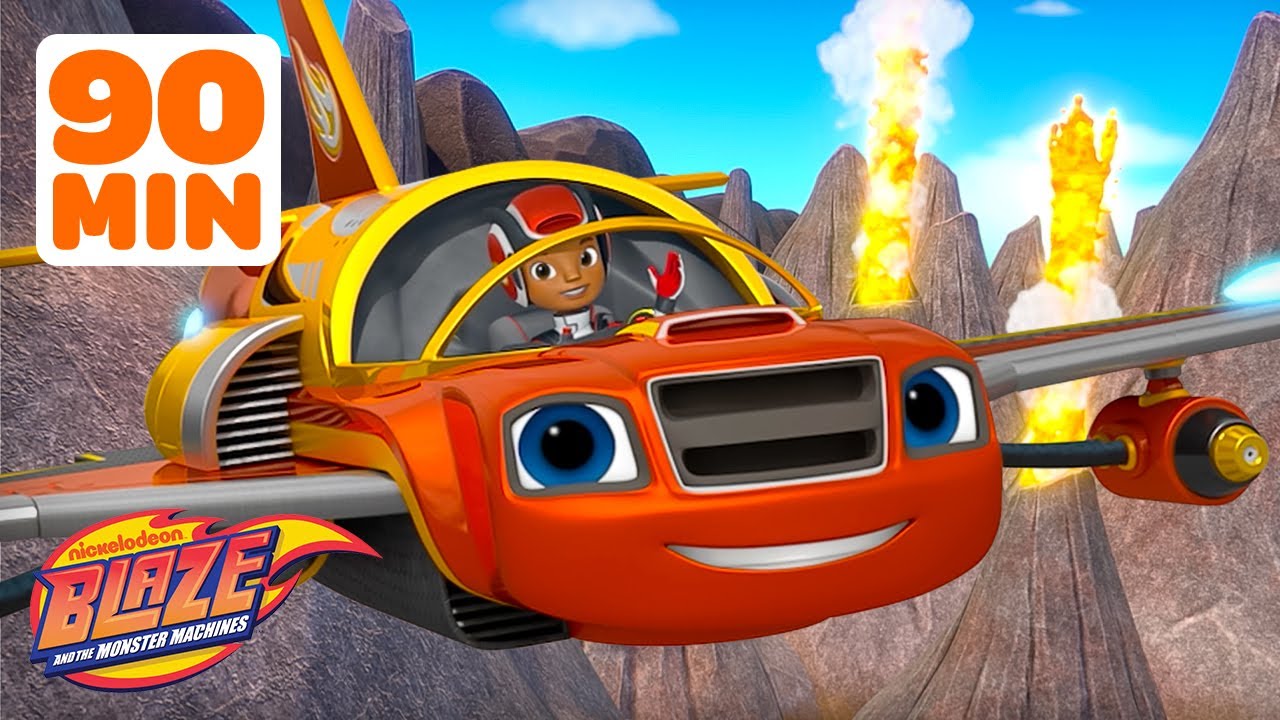 90 MINUTES of Blaze's HOT Lava and Volcano Missions & Rescues w/ AJ | Blaze and the Monster Machines