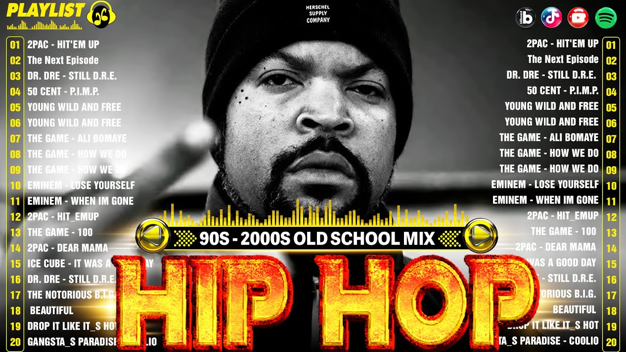 90S 2000S OLD SCHOOL HIP HOP 🎶🎶🎶 DR. DRE, 2PAC, SNOOP DOGG, ICE CUBE, 50 CENT, DMX, NAS, ...