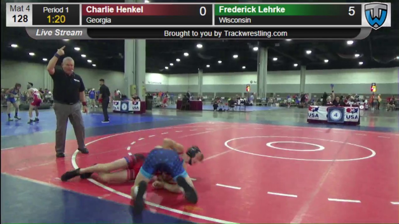 954 Schoolboy 128 Charlie Henkel Georgia vs Frederick Lehrke Wisconsin 8569792104