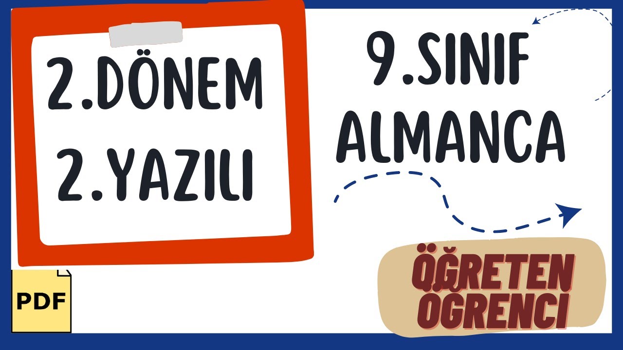 9.SINIF ALMANCA 2.DÖNEM 2.YAZILI +PDF