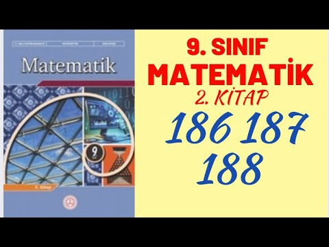 9.SINIF MATEMATİK KİTABI SAYFA 186 187 188 SIRA SİZDE PERFORMANS GÖREVİ// 9.SINIF MATEMATİK 2. KİTAP