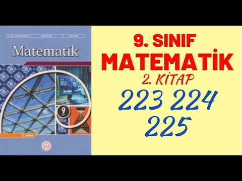 9.SINIF MATEMATİK KİTABI SAYFA 223 224 225 UYGULAMALAR VE SIRA SİZDE //9.SINIF MATEMATİK 2. KİTAP ❗