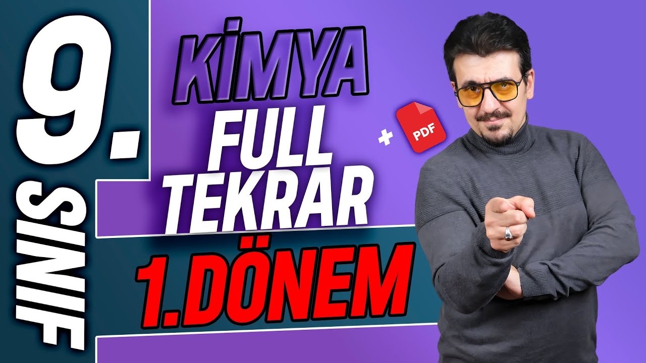 9.sınıf 1.dönem tam tekrar genel tekrar 📕Zeduva Kimya