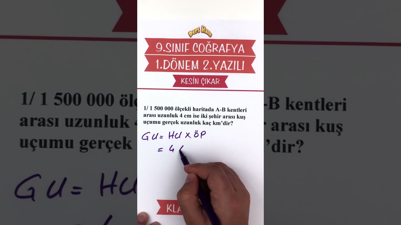 9.Sınıf Coğrafya 1.Dönem 2.Yazılı Soruları Açık Uçlu Klasik Yazılı