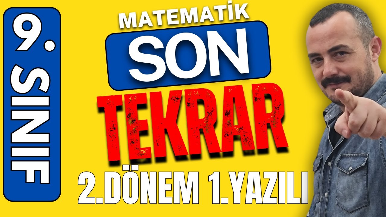 9.Sınıf Matematik 2. dönem 1.yazılıya hazırlık | Son tekrar | MEB 🟥 PDF