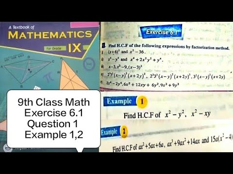 9th Class Math | Chapter 6 Exercise 6.1 Question 1 all parts Example 1,2 | KPK all boards | QAS Edu