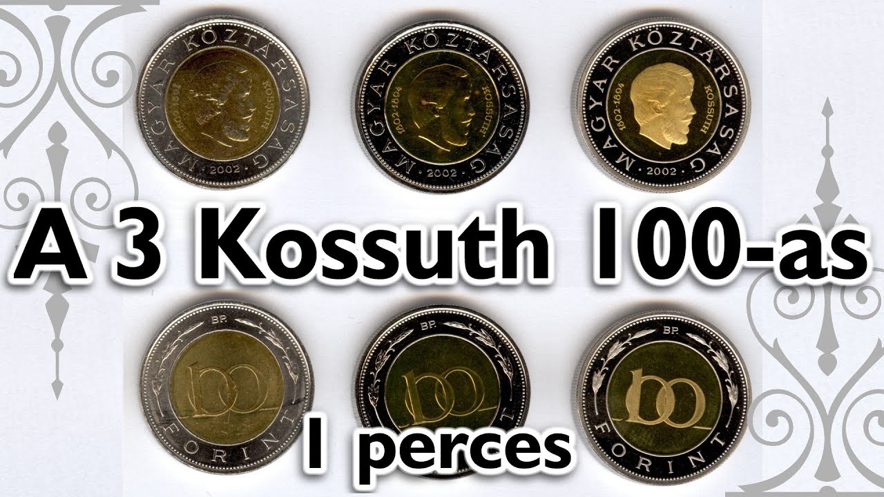 A 3 db Kossuth 100-as! Forgalmi, BU, PROOF! -  #1P011 - | Numizmatika 1 percben