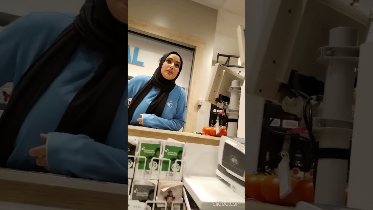 a beautiful muslim woman is trying to covertly look at my bulge