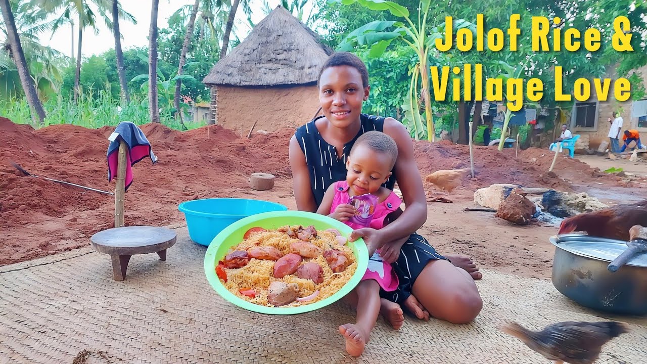 A Beautiful Village Day! Cooking Jollof Rice, Coloring Mats & Buying Materials for Our Dream Home🍚🌈🏡