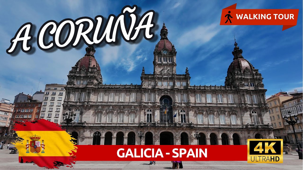 A CORUÑA Walking Tour 🇪🇸 Galicia [SPAIN 4k 60fps]