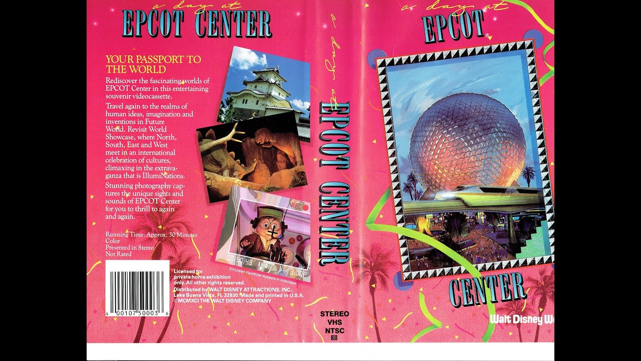 A Day at Epcot Center VHS ~ 1991 - InteractiveWDW