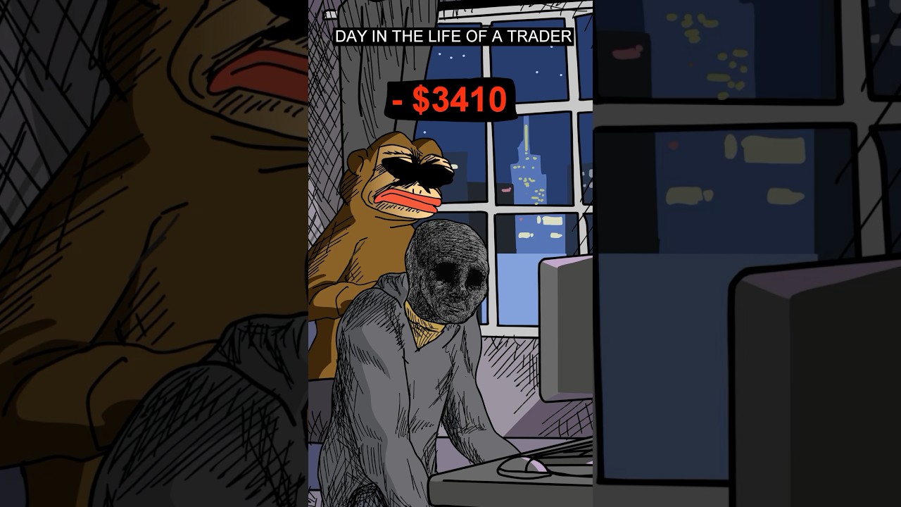 A day in the life of a trader ⏰ #crypto #trading #memes