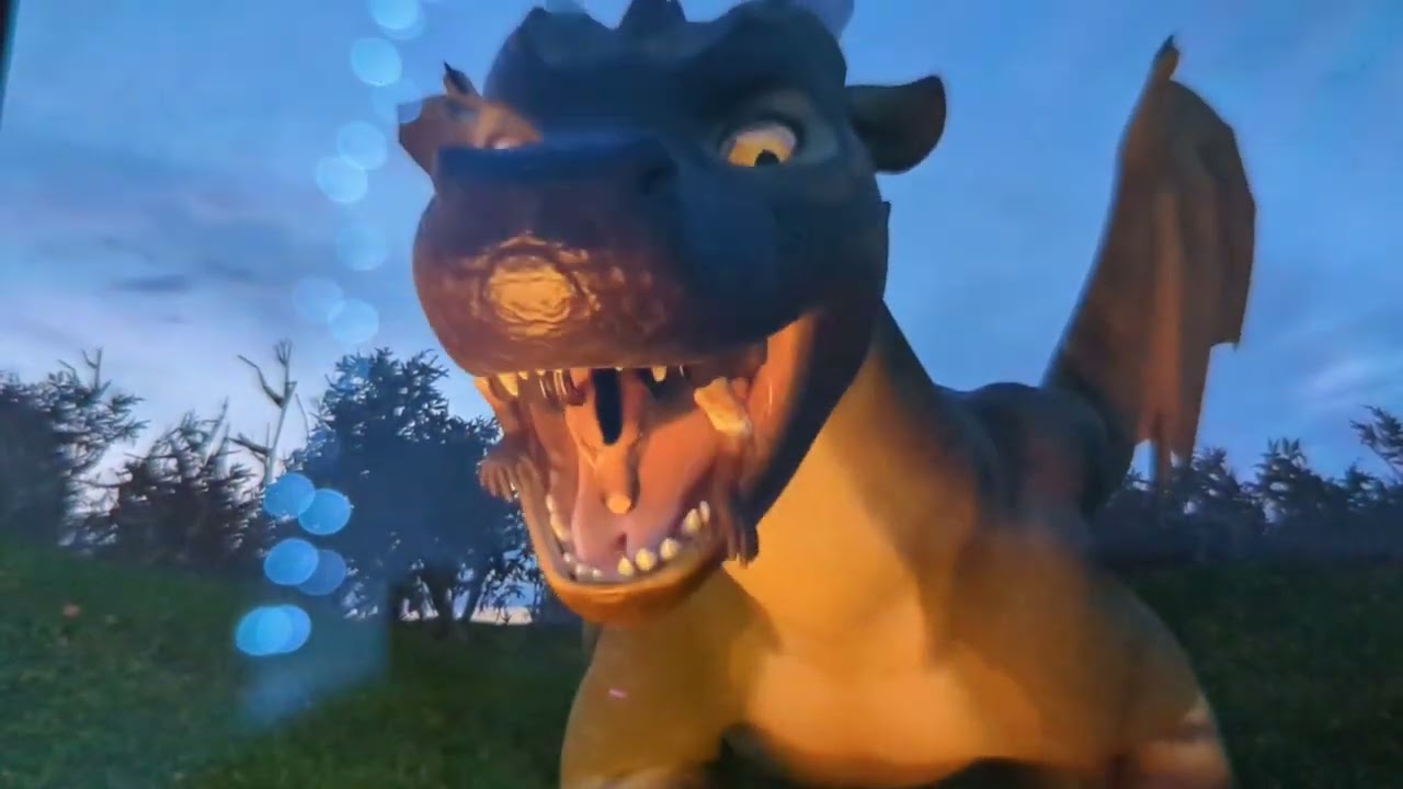 A dragon vore a tiny horse person in a failed