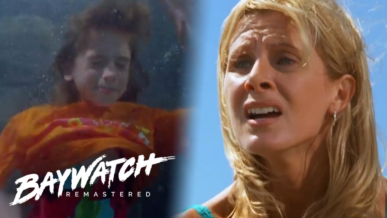 A LITTLE GIRLS SLIPS FROM THE ROCKS! Her Mom Watches On As The Rescue Unfolds! Baywatch Remastered