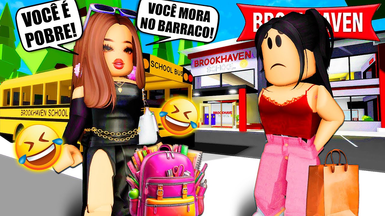 A MENINA POBRE QUE ERA ZOADA PELA MENINA RICA, MUDOU DE VIDA | Historinhas Brookhaven RP | Roblox