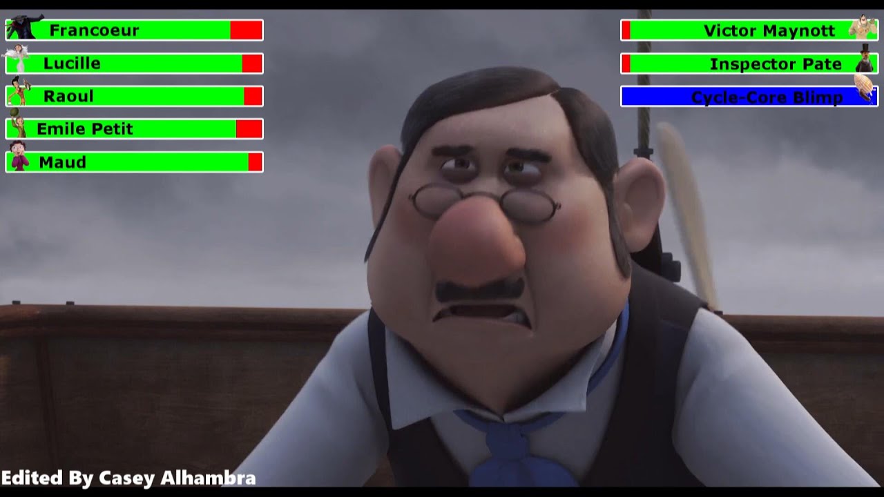 A Monster in Paris (2011) Final Battle with healthbars 3/4