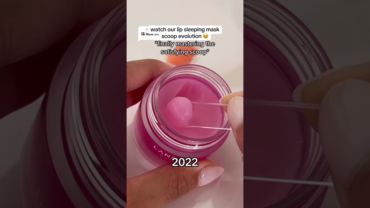 A walk down tiktok memory lane... watch our Lip Sleeping Mask Scoop Evolution 🥺