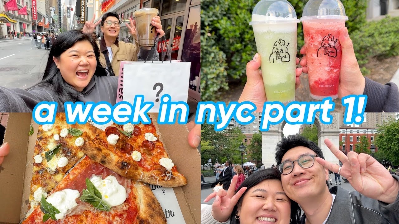 a week in new york city pt 1! 🍎 (eating 🍕, shopping 🛍️, sightseeing🗽 + more)