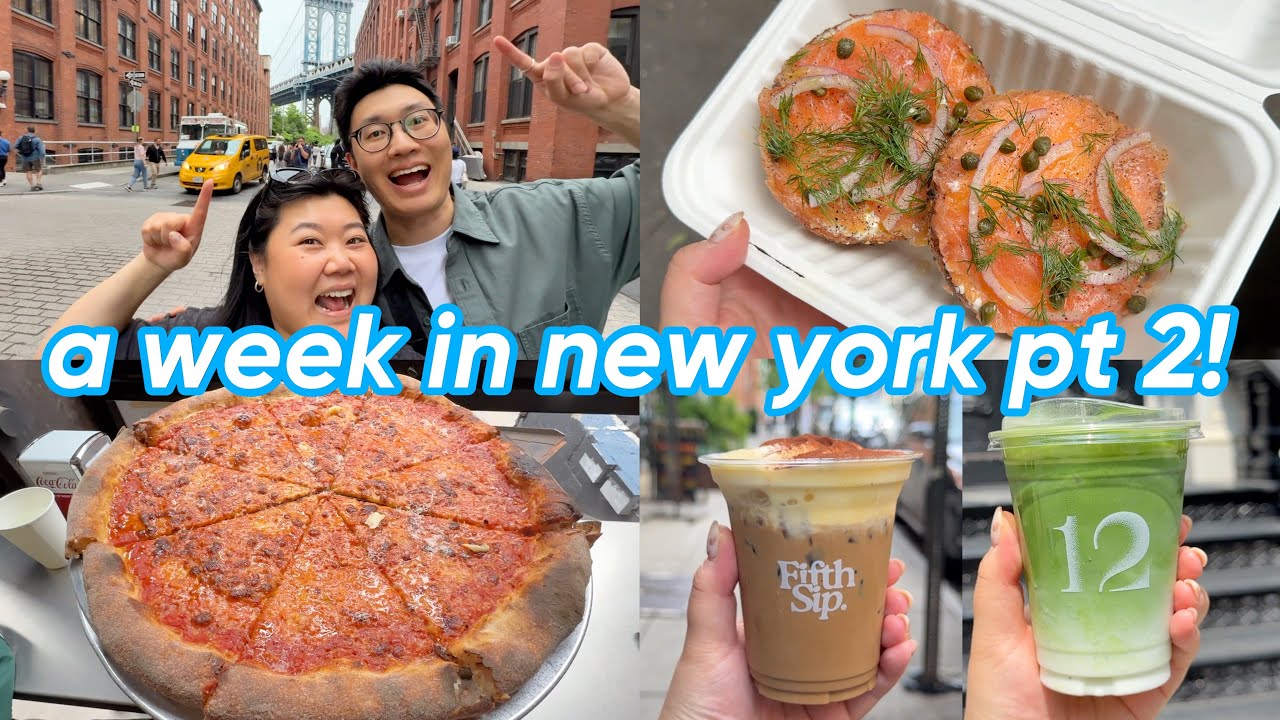 a week in new york city pt 2! 😋 (bagels🥯, pizza🍕, chinatown🥟, shopping + more 🍎)