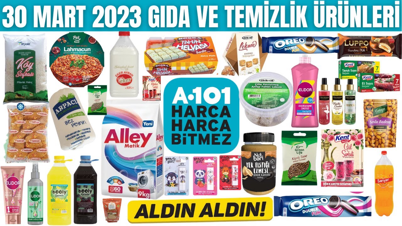 A101 30 MART 2023 | GIDA TEMİZLİK ÜRÜNLERİ | A101 AKTÜEL | A101 İNDİRİMLERİ | A101 Kampanyaları