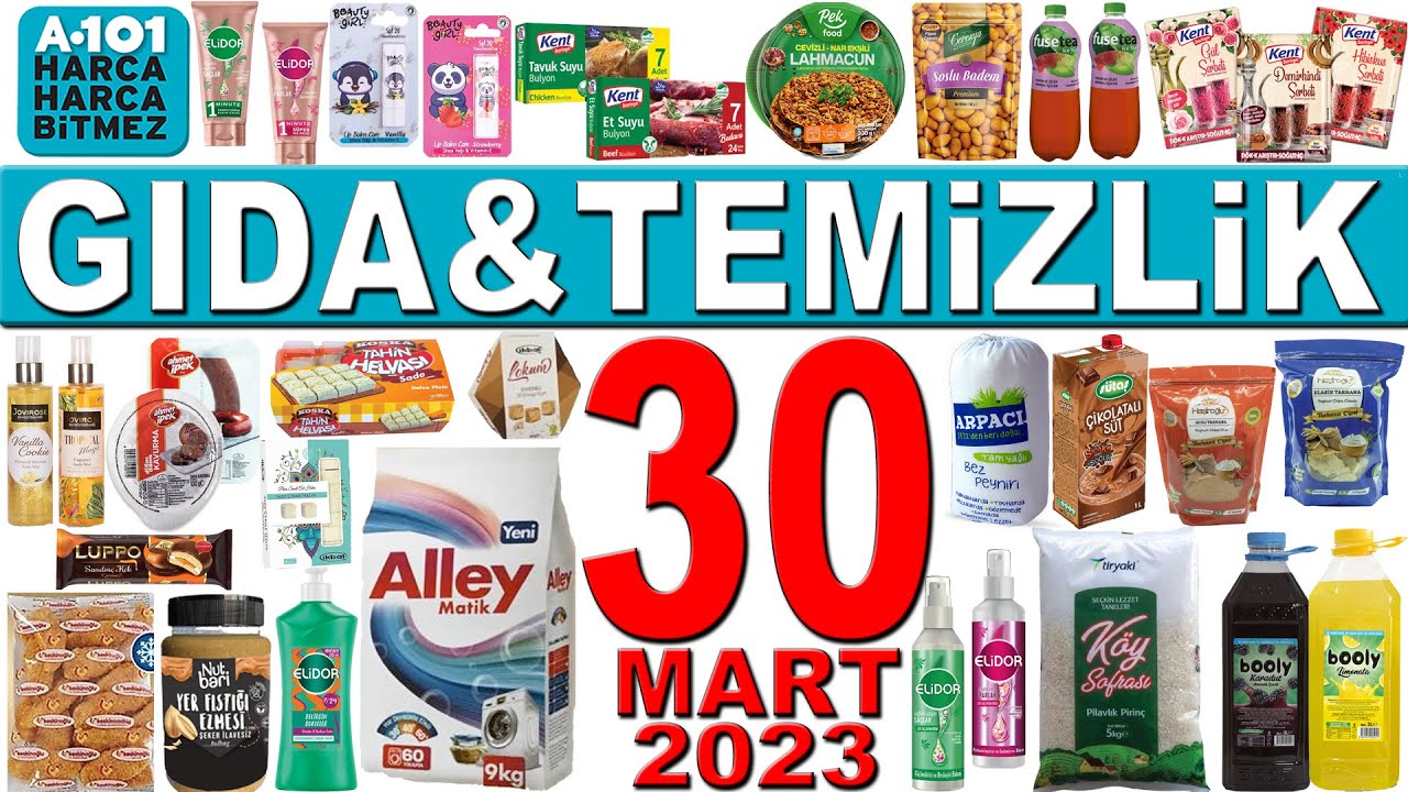 A101 TEMİZLİK VE GIDA AKTÜEL KATALOĞU | A101 BAKKALİYE ÜRÜNLERİ | 30 MART 2023 A101 KATALOĞU