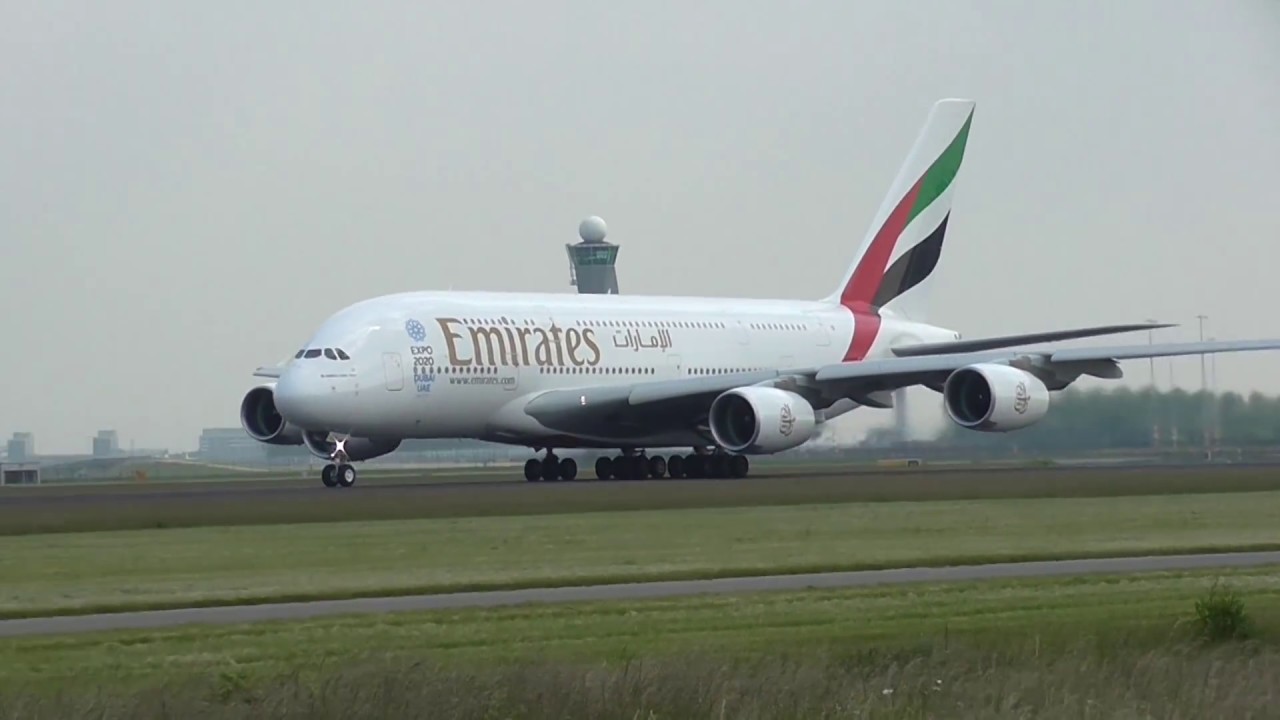 A380 takeoff @ Schiphol Polderbaan