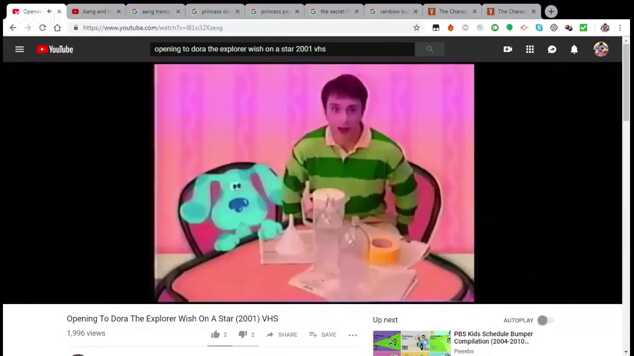 Aang and his friends watches Opening to Dora The Explorer Wish On A Star 2001 VHS