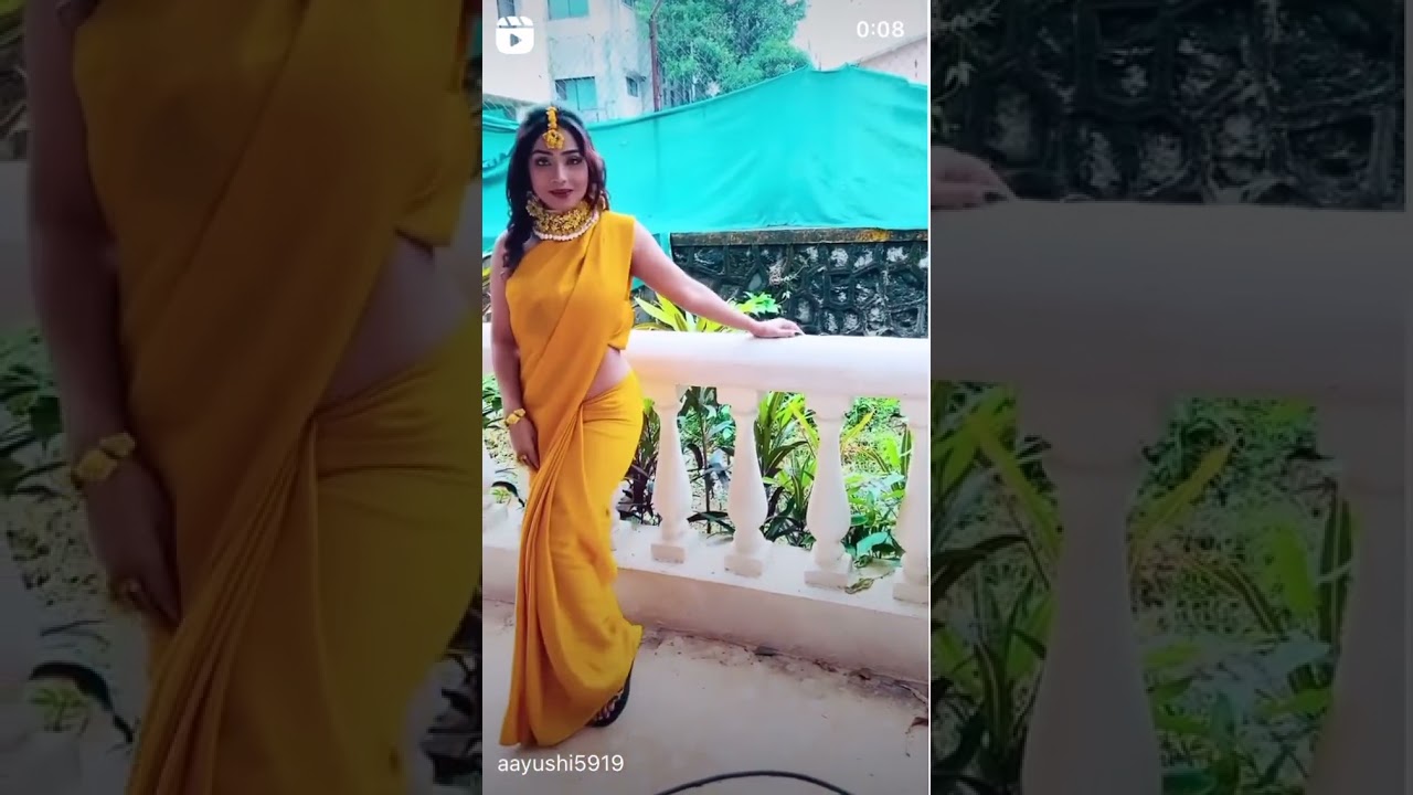 Aayushi jaiswal in saree look 👀 very special, Love me all, aayushi jaiswal ka new hot webseries