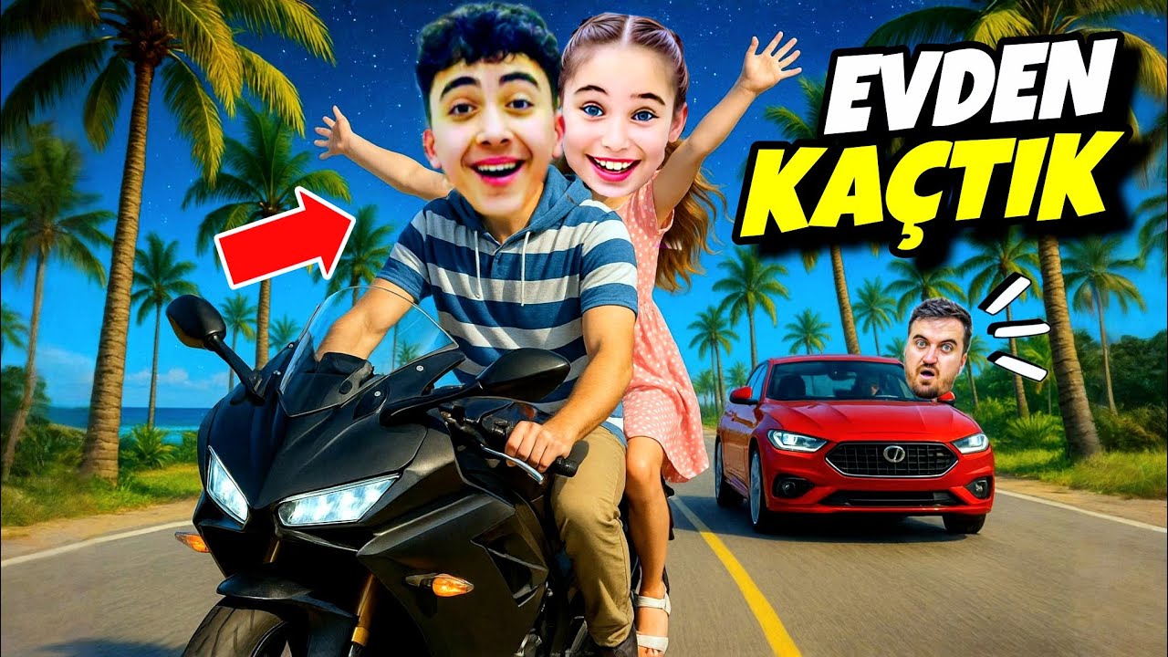 ABİ KARDEŞ GECE MOTOR İLE EVDEN KAÇTI ‼️ ELİF SİNEM GECE GEZMESİ !!