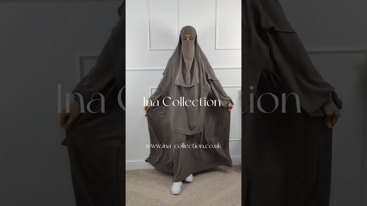 Abaya and Khimar Set Ruqayya -Taupe #abaya #muslimattire #hijab #abayamodern #muslimclothing#modesty