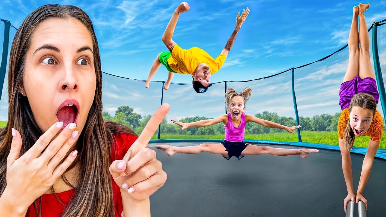ABC GYMNASTICS CHALLENGE 😮 ACRO, FLIPS, BAR, TRAMPOLINE