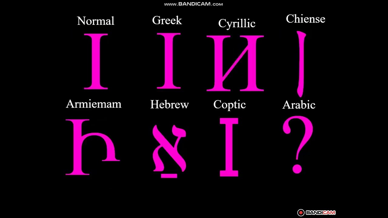 ABC Song but is Normal, Greek, Cyrillic, Chiense, Armiemam, Hebrew, Coptic and Arabic