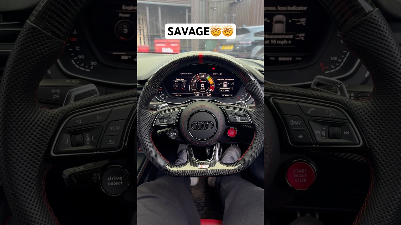 ABSOLUTELY SAVAGE! IS IT AN S4 OR RS4? #audi #audis4 #audirs4 #rs4 #s4 #carbonsteeringwheel