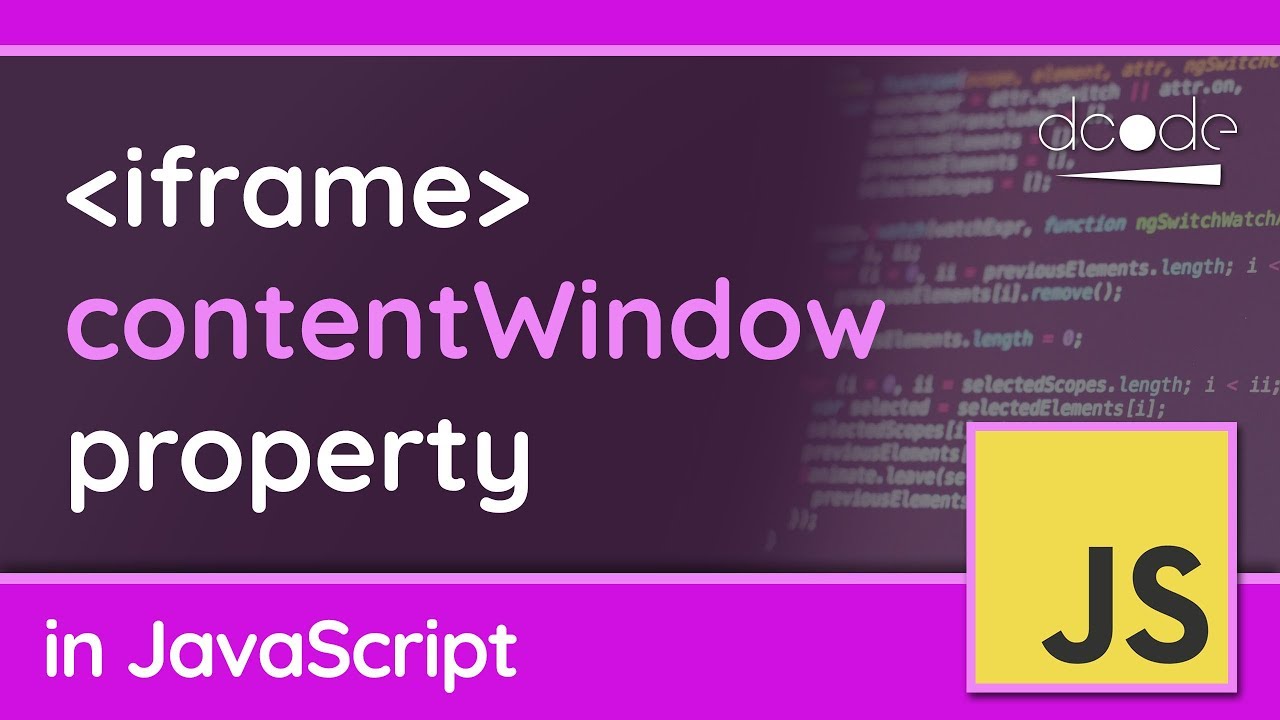 Accessing an iframe document (contentWindow) - JavaScript Tutorial