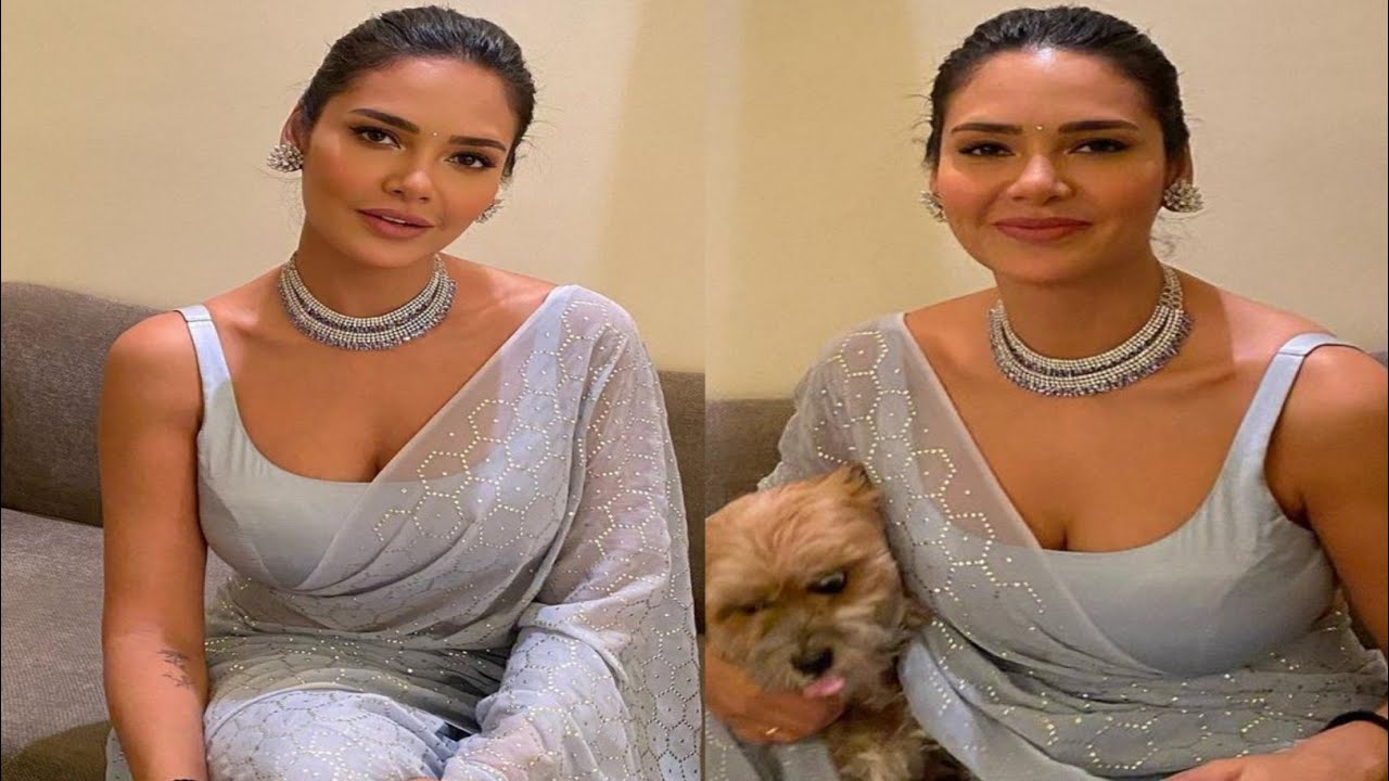 Actress Esha Gupta exclusive Viral video In hot Saree & Blouse