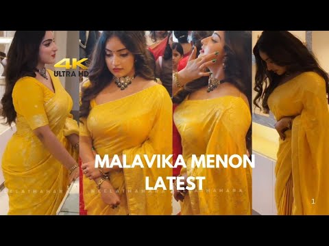 Actress Malavika Menon Latest in Saree |Inauguration