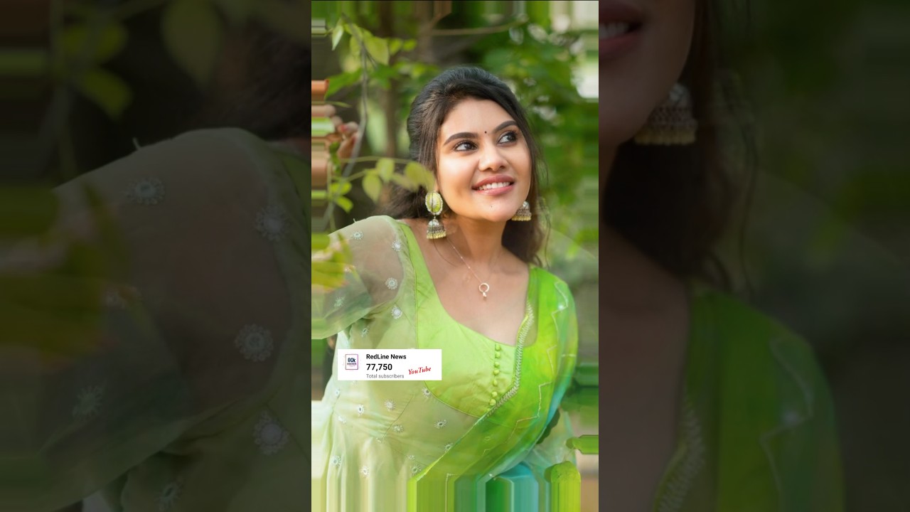 #actress #nivisha #green #chudidhar look #shorts