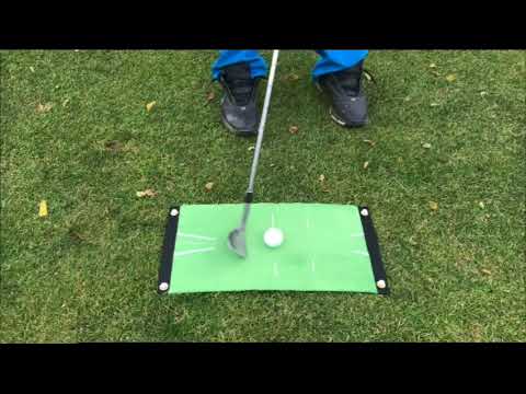 Acu-Strike Golf Impact Training Mat with comentary.