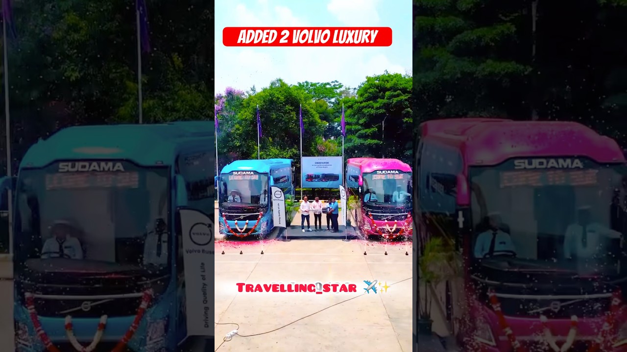 Added 2 New Volvo BS6 9600 Ac Sleeper Luxury bus ✨♥️ #Travels #luxury #bus #volvo #9600 #muhurt #4k