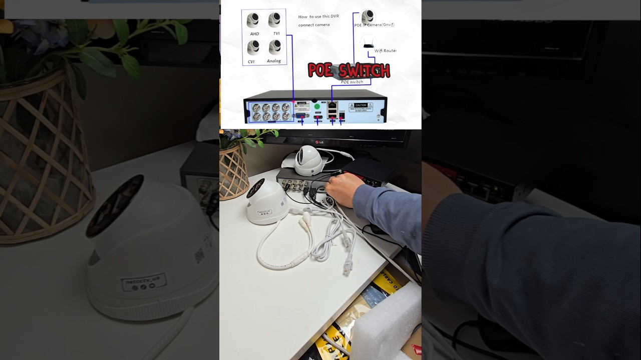 Adding an IP camera to Hikvision DVR/XVR/NVR using a PoE switch!  #Hikvision #IPCamera #DVR