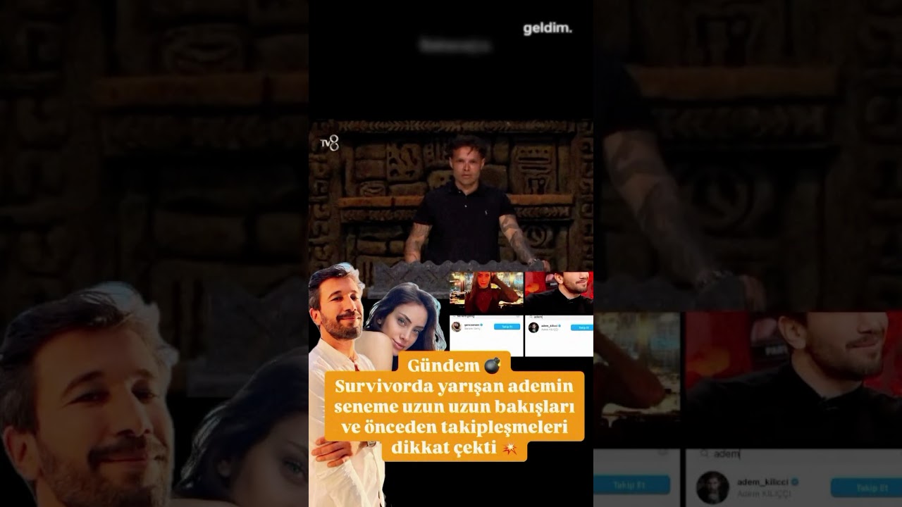 Adem Kılıçcı Senem Genç Sevgili Olmuş #survivor2025 #survivor #ademkılıçcı