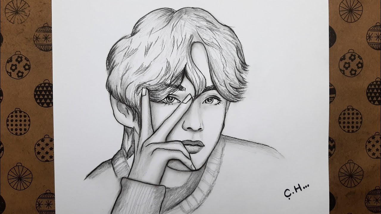 Adım Adım Bts Kim Taehyung Çizimi Kolay Yoldan Bts Kim Taehyung V Nasıl Çizilir